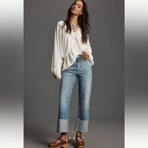 Pilcro Scotty Cuffed Straight Leg Jeans